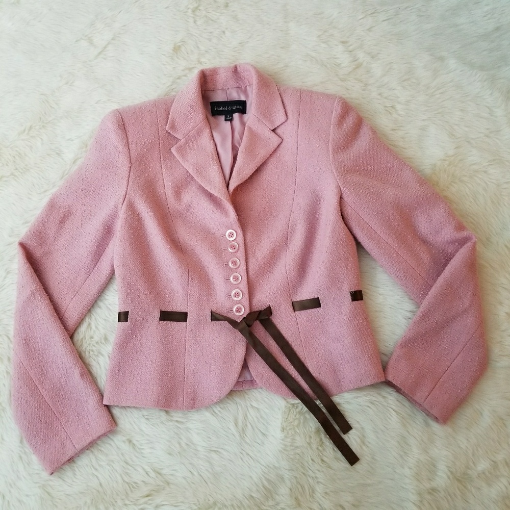 Isabel & Nina pink tweed blazer